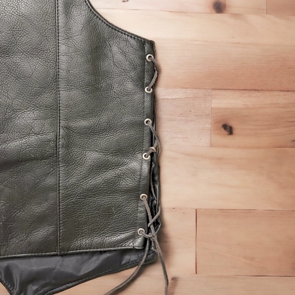 VTG Men’s Buffalo Nickel Snap Motorcycle Vest MADE IN USA Size 40 - Picture 7 of 12